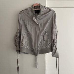 All Saints satin bomber jacket